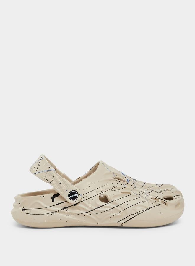 Styli Printed Sculpted Slip-On Clogs - Image 1